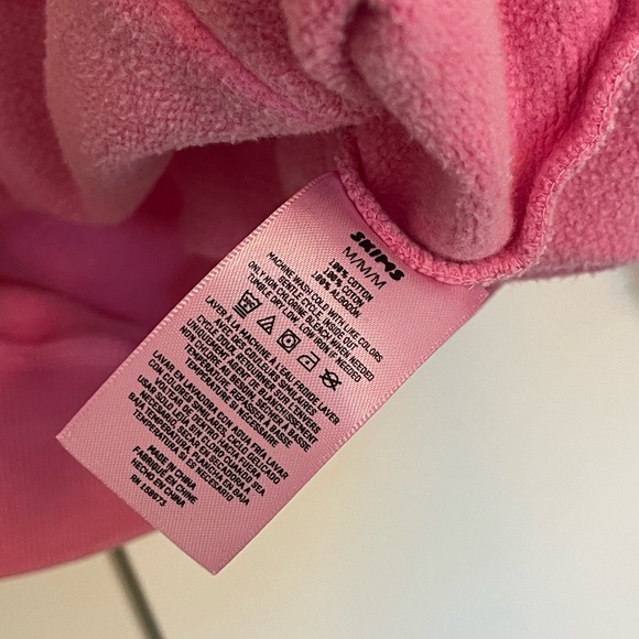 Skims RARE bubblegum pink BOYFRIEND FLEECE HOODIE- size M - Picture 4 of 7